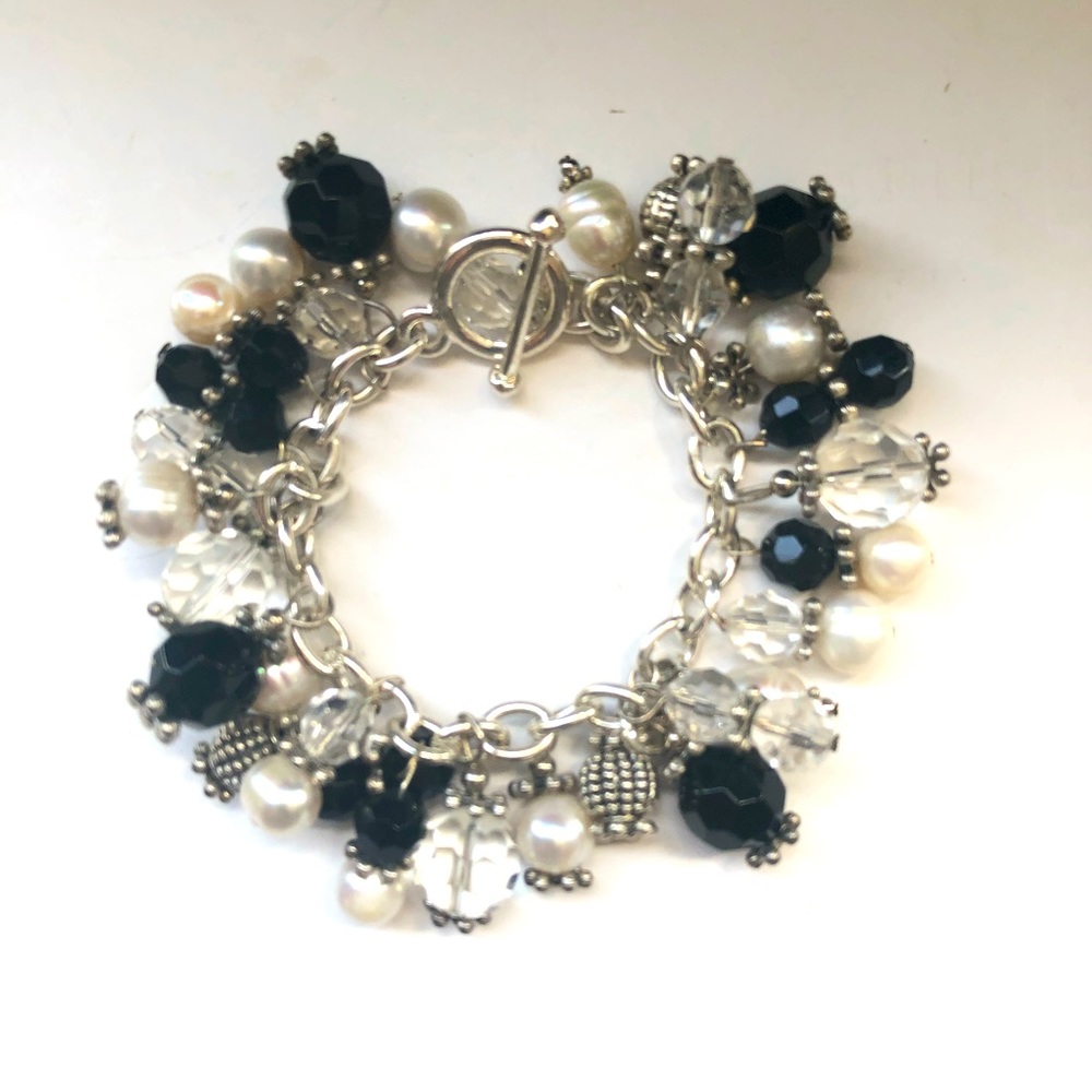 Silver chain beaded bracelet purchased in Japan.